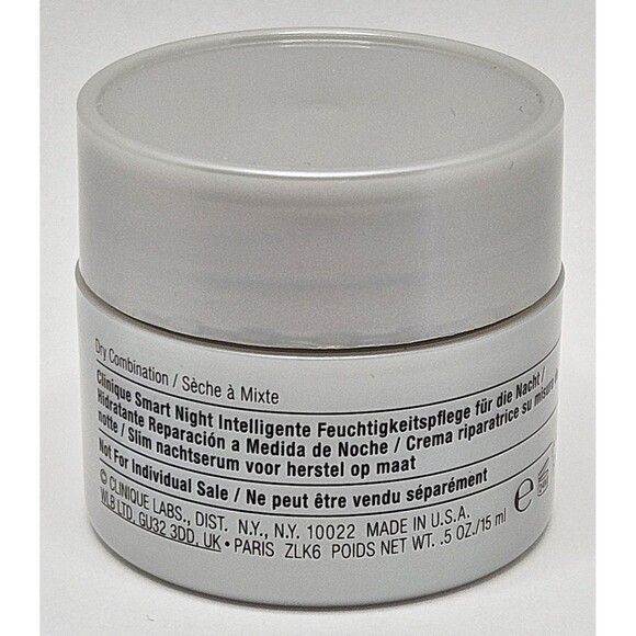 Clinique Smart Night Custom Repair Moisturizer Dry Combination .5 oz 15ml Travel - Picture 2 of 3
